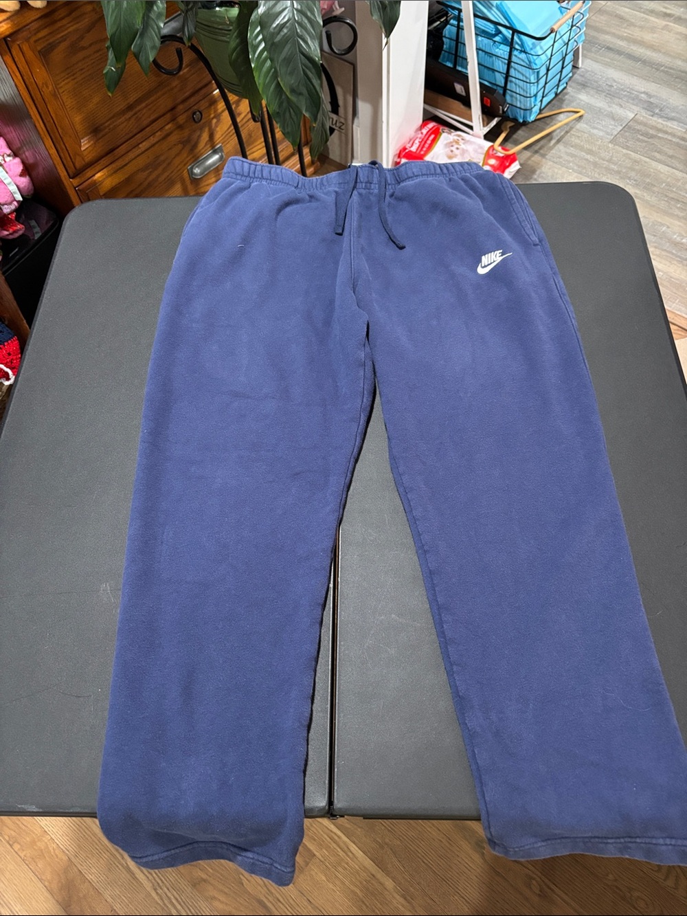 Nike Men’s Navy Sweatpants with White Swoosh